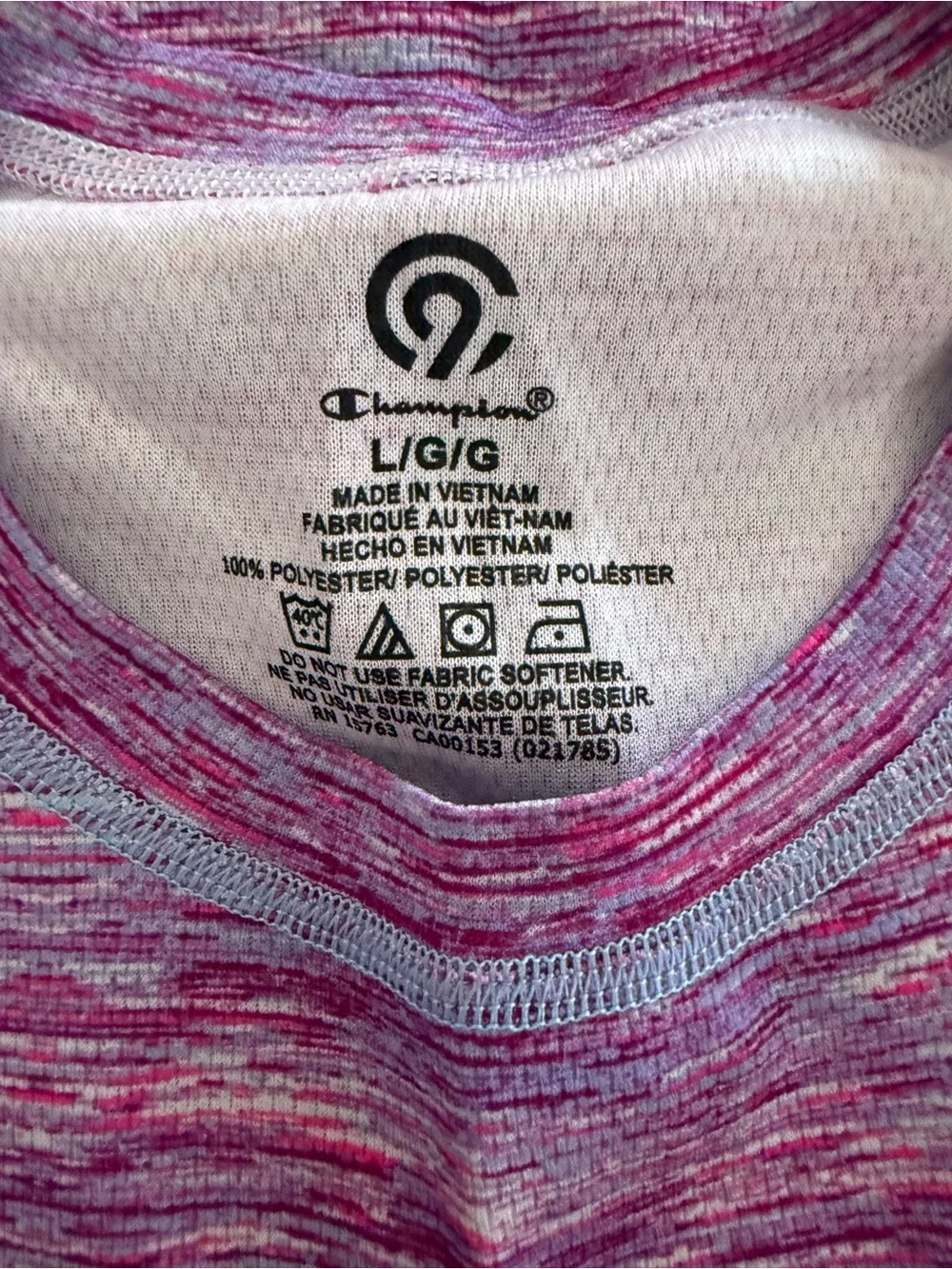 Champion Pink Space-Dye Girls' Active L/S shirt and Leggings
